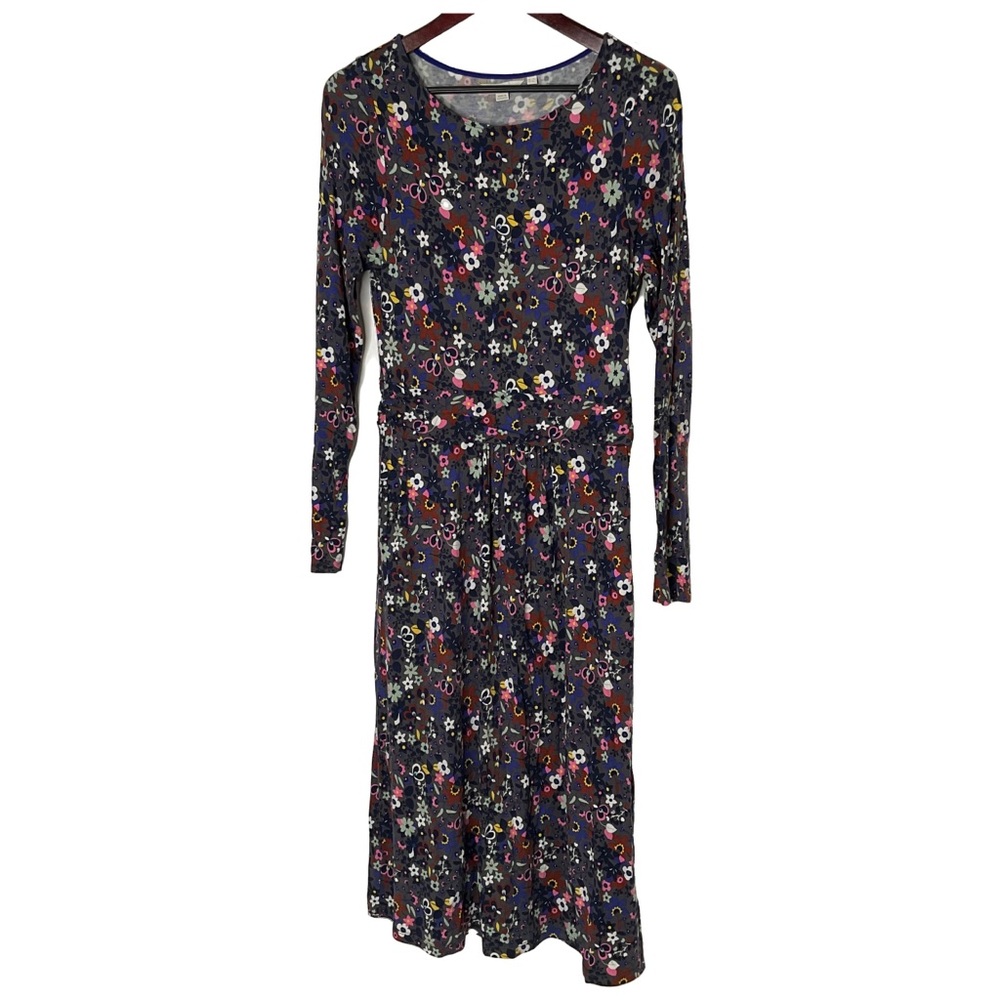 Boden Abigail Floral Purples, Pinks, White Jersey Knee Length Dress Size 12L
